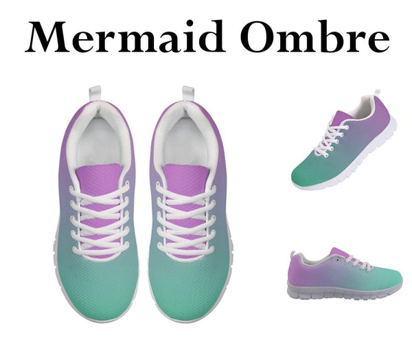 Ombre Mermaid Kitty Kicks™️ CLASSIC WALKING SHOES **REQUEST A PREORDER INVOICE** ($5 deposit will be applied to your full invoice)