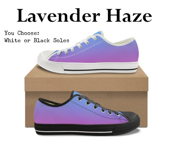 Ombre Lavender Haze Kitty Kicks™️ CANVAS LOW TOP SHOES **REQUEST A PREORDER INVOICE** ($5 deposit will be applied to your full invoice)