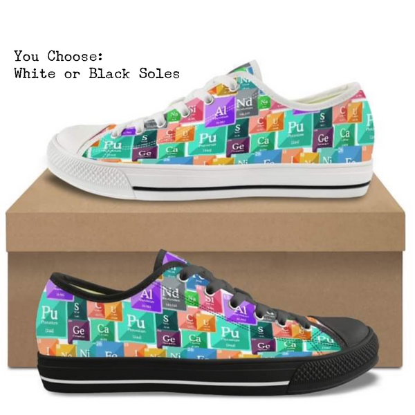 Rainbow Elements Kitty Kicks™️ CANVAS LOW TOP SHOES **REQUEST A PREORDER INVOICE** ($5 deposit will be applied to your full invoice)