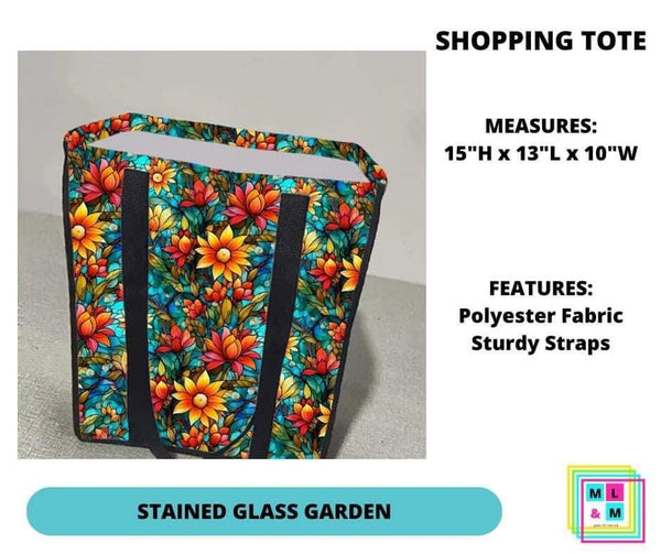 PP Shopping Tote - Stained Glass Garden