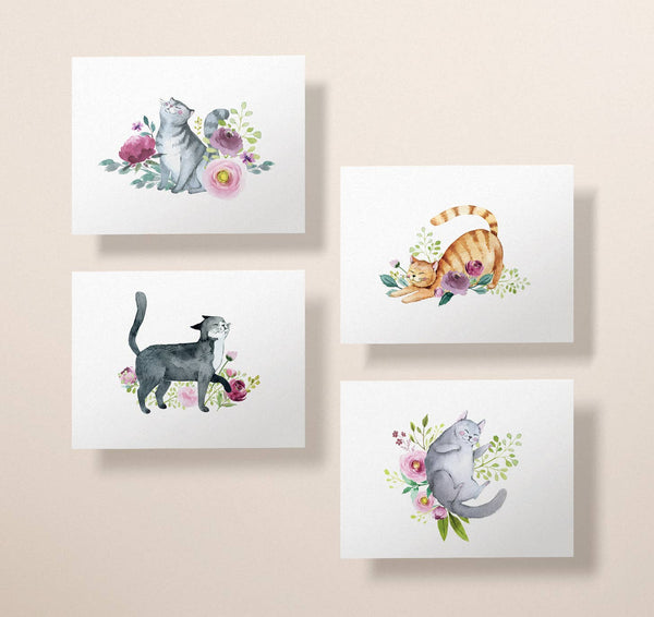 Twigs Paper - Playful Cats Greeting Card Set