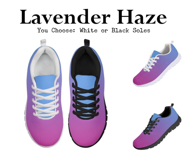 Ombre Lavender Haze Kitty Kicks™️ CLASSIC WALKING SHOES **REQUEST A PREORDER INVOICE** ($5 deposit will be applied to your full invoice)