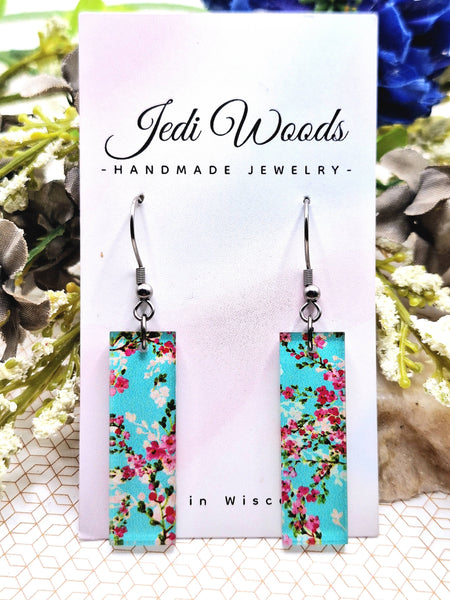 Jedi Woods - Cherry Blossom Bar Earrings