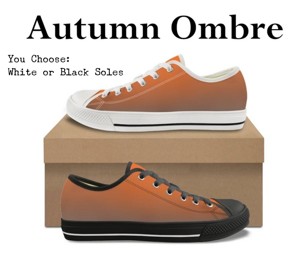 Ombre Autumn Kitty Kicks™️ CANVAS LOW TOP SHOES **REQUEST A PREORDER INVOICE** ($5 deposit will be applied to your full invoice)