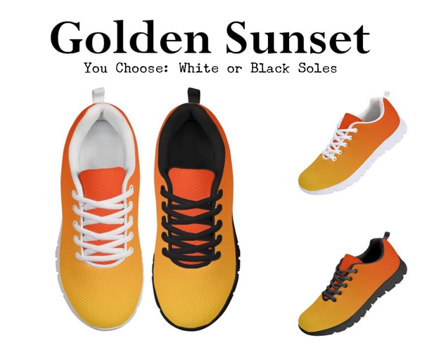 Ombre Golden Sunset Kitty Kicks™️ CLASSIC WALKING SHOES **REQUEST A PREORDER INVOICE** ($5 deposit will be applied to your full invoice)