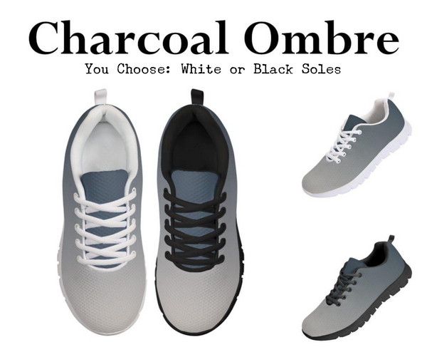 Ombre Charcoal Kitty Kicks™️ CLASSIC WALKING SHOES **REQUEST A PREORDER INVOICE** ($5 deposit will be applied to your full invoice)