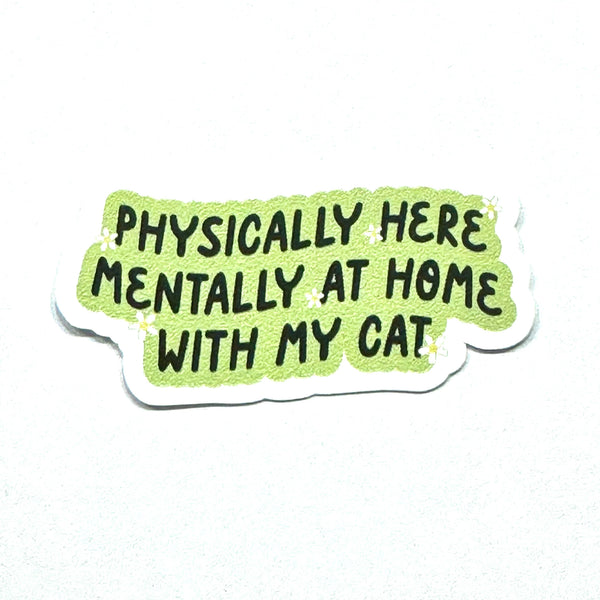 Expression Design Co - Home With My Cat Mini Vinyl Sticker