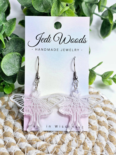 Jedi Woods - Luna Moth Dangle Earrings