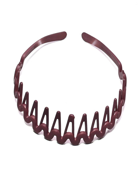 Love and Repeat Shark Tooth Headband - MATTE PUCE RED
