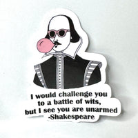 Lemonsgrace Designs - "Battle of Wits - Shakespeare" Sticker