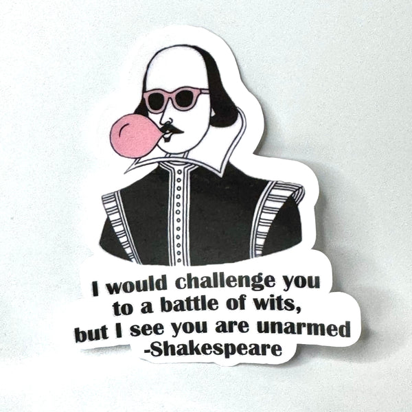 Lemonsgrace Designs - "Battle of Wits - Shakespeare" Sticker