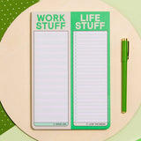 Hachette Book Group - Perforated Note Pad: Work Stuff / Life Stuff