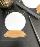 drawn by water - Crystal Ball Notepad