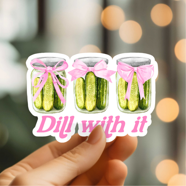 Mystical Monkey Toes - “Dill With It” Pickles Vinyl Sticker