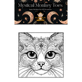 Mystical Monkey Toes - Beautiful Cat Face Coloring Sheets With Stackable Crayon