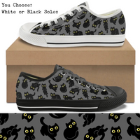 Black Kitties CANVAS LOW TOP SHOES **REQUEST A PREORDER INVOICE**