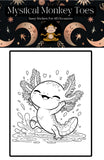 Mystical Monkey Toes - Adorable Axolotl Coloring Sheets With Stackable Crayon