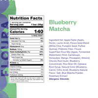 Floura - High Fiber Fruit Crush Bar: Blueberry Matcha
