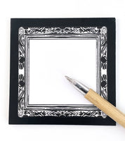 drawn by water - Gothic Border Sticky Note Pad