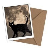 Brainmeats Atelier - Feline Familiars – Boxed Black Cat Moon Notecard Set