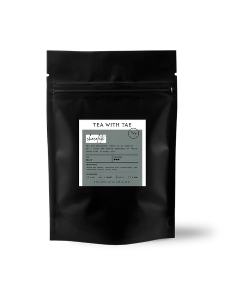 Tea with Tae - Chocolate Black Tea (Small Pouch - 5 Tea Bags)