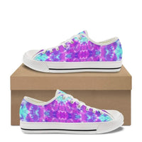 Aqua & Purple Tie Dye Kitty Kicks™️ CANVAS LOW TOP SHOES **PREORDER** ETA 4-5 WEEKS