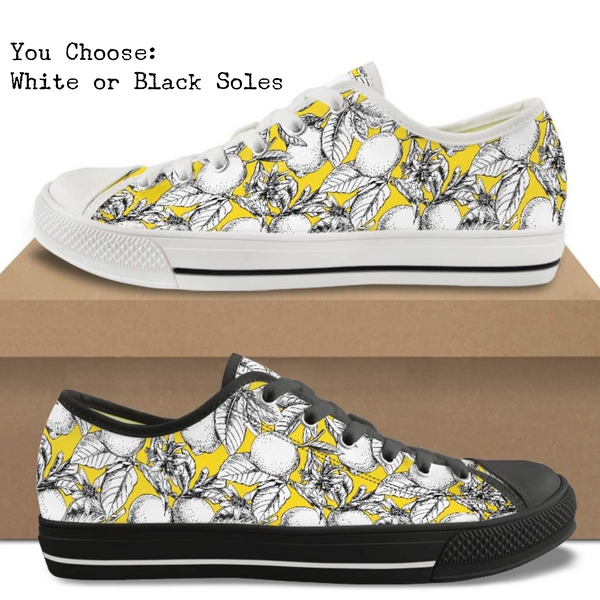 Lemons Kitty Kicks™️ CANVAS LOW TOP SHOES **REQUEST A PREORDER INVOICE** ($5 deposit will be applied to your full invoice)
