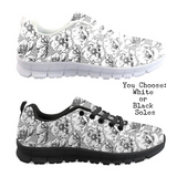 Geometric Flowers CLASSIC WALKING SHOES **REQUEST A PREORDER INVOICE**