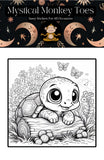 Mystical Monkey Toes - Adorable Turtle Coloring Sheets With Stackable Crayon