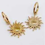 Mio Queena - 18K Gold-Plated Sun Hoop Earrings