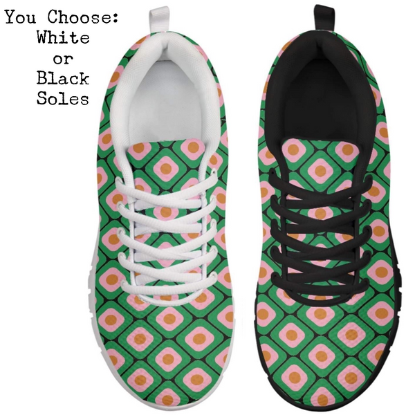 Green Mod Dark Kitty Kicks™️ CLASSIC WALKING SHOES **REQUEST A PREORDER INVOICE** ($5 deposit will be applied to your full invoice)