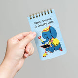 Bad Betty Greeting Co. - 3x5 Spiral Memo Notepad: “Hopes, Dreams, & Grocery Listsl