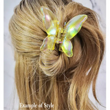 Funteze Iridescent Butterfly Hair Claw Clip - AQUA BLUE