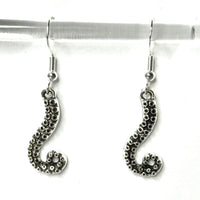 Amy Foxy Style Handmade Earrings - Curling Tentacle Charms