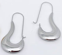 Mio Queena - Melting Hoop Stainless Steel Earrings