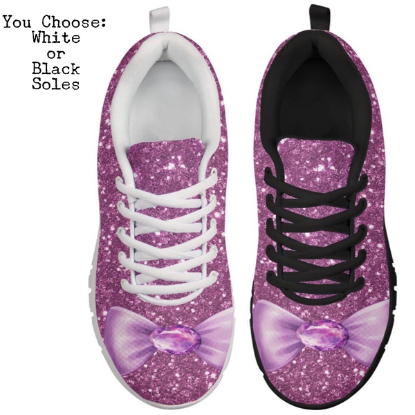 Orchid Sparkle Bows Kitty Kicks™️ CLASSIC WALKING SHOES **REQUEST A PREORDER INVOICE** ($5 deposit will be applied to your full invoice)