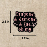 Kingdom of Threads - Dragon, Demons, and Fae Sticker