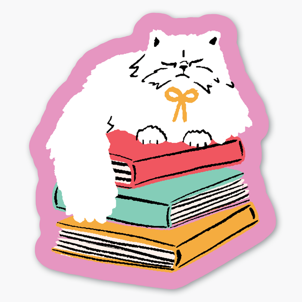 Party of One - Book Kitty Sticker
