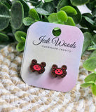Jedi Woods - Red Crab Stud Earrings