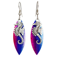 Eye Catching Jewelry - Rainbow Shimmer Seahorse Earrings