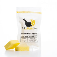 The Herbal Zen - Shower Steamer 2-Pack: MORNING ENERGY (Peppermint, Lemon, and Rosemary)