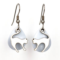 Eye Catching Jewelry - Frost White Cat Earrings