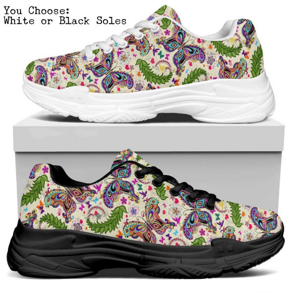 Paisley Butterfly Kitty Kicks™️ MODERN WALKING SHOES **REQUEST A PREORDER INVOICE** ($5 deposit will be applied to your full invoice)