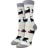 Imagery Socks - Playful Black Cat Adult Socks