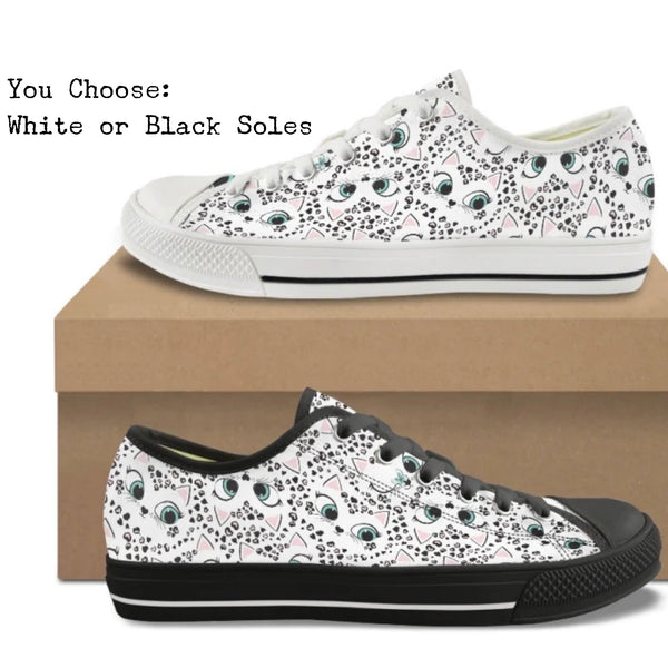 White Kitties CANVAS LOW TOP SHOES **REQUEST A PREORDER INVOICE**