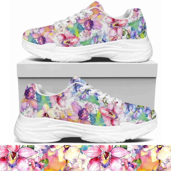 Watercolor Wildflowers Kitty Kicks™️ MODERN WALKING SHOES **REQUEST A PREORDER INVOICE** ($5 deposit will be applied to your full invoice)