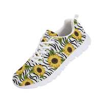Zebra Sunflowers CLASSIC WALKING SHOES **REQUEST A PREORDER INVOICE**