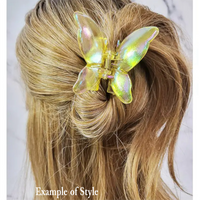 Funteze Iridescent Butterfly Hair Claw Clip - ROSE