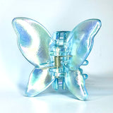 Funteze Iridescent Butterfly Hair Claw Clip - AQUA BLUE