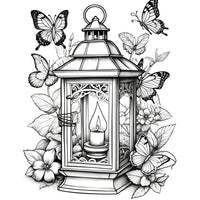 Mystical Monkey Toes - Beautiful Lantern Coloring Sheets With Stackable Crayon